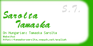 sarolta tamaska business card